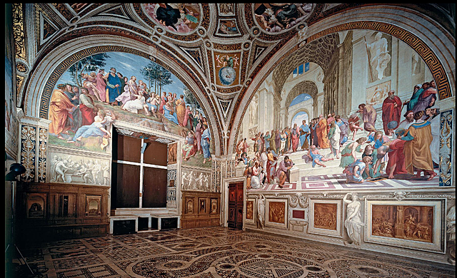 RaphaëlChambre de la Signature(Le Parnasseet L’École d’Athènes)