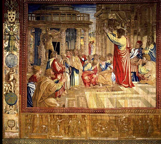 Manufacture de Pieter van Aelst: Prédication de Paul aux Athéniens