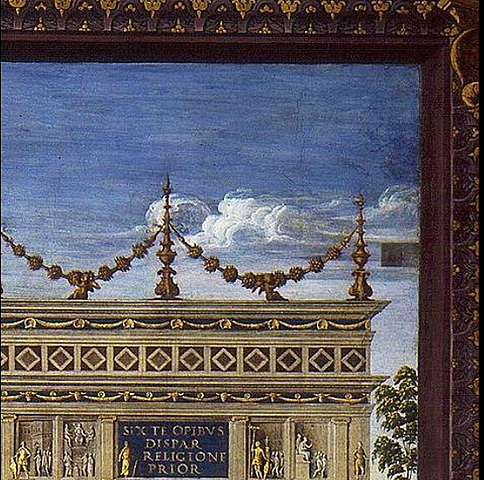 Pérugin: La Remise des clefs à saint Pierre, détail