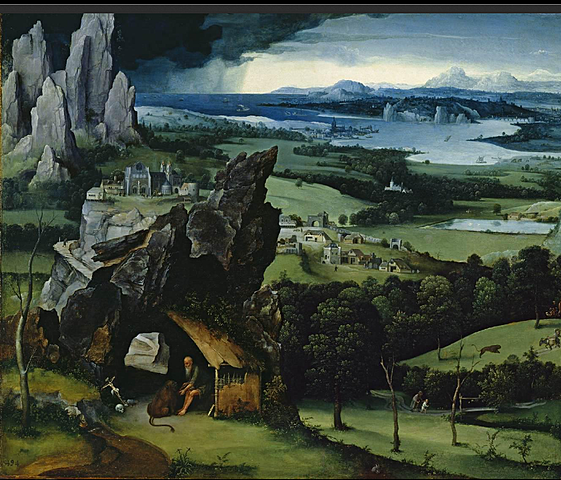 Joachim Patenier: Paysage avec saint Jérôme