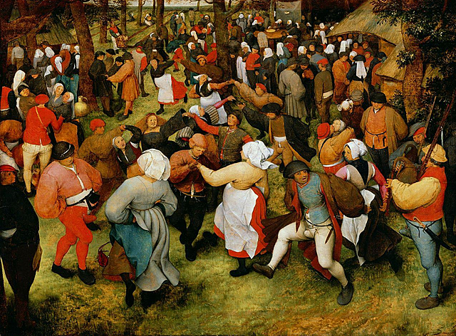 Pieter Bruegel l’Ancien: La danse de la mariée en plein air