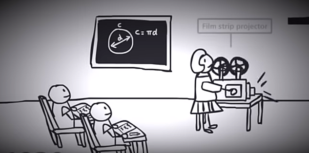 Inicio de la era audiovisual con el proyector de filminas