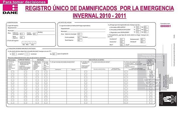 Registro de damnificados