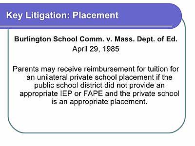 School Committee of the Town of Burlington Vs. Massachusetts Dept. Of Edu.