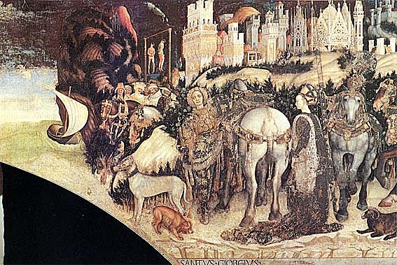 Pisanello, San Giorgio e la principessa in Cappella Pellegrino