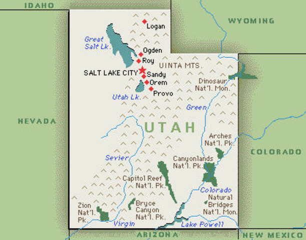 Utah joins the Union as the 45th state