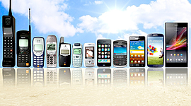 Timeline: История развития технических средств связи "Мобильный телефон"
