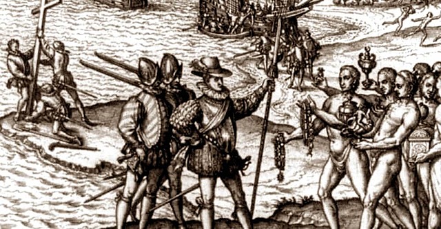 Kolumbus überquert den Atlantik