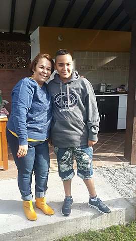 CON MI MADRINA PASEANDO