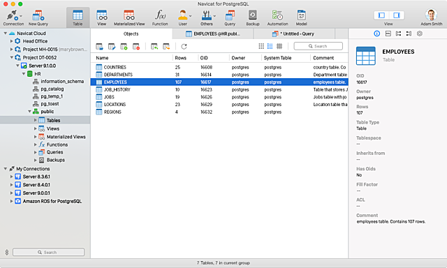 Versión 1 de Postgre