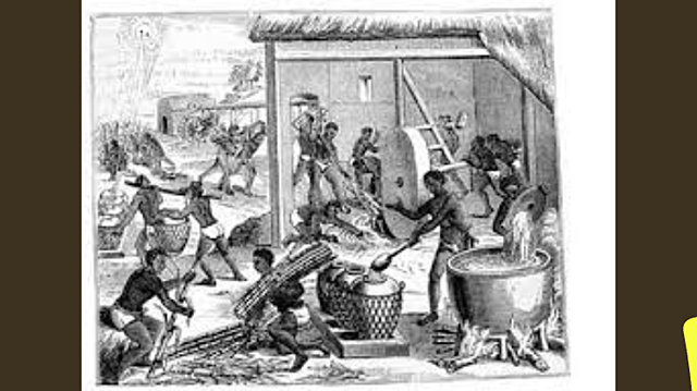 Recreación en la época esclavista.