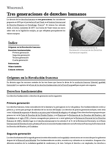 división de los derechos humanos