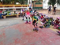 en mi escuelita de patinaje
