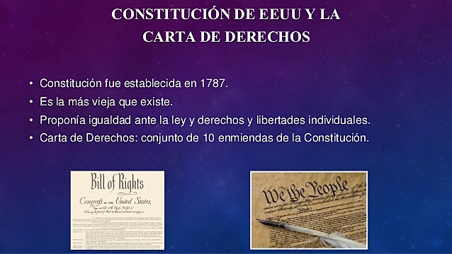 La Constitución de Estados Unidos de América y la Carta de Derechos