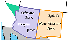 New Mexico and Arizona become states