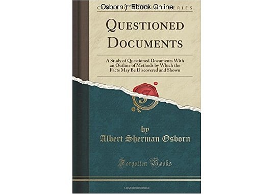 Publishing of "Questioned Documents"