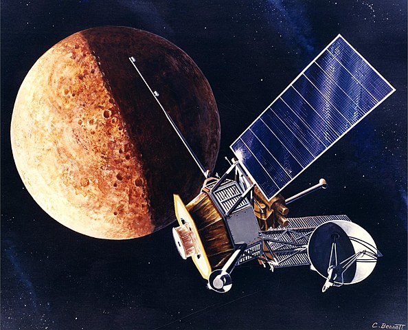 La sonda Mariner 10 de los EE.UU. transmite la primera imagen de Mercurio