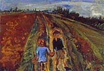 Two Children on a Road by Chaim Soutine