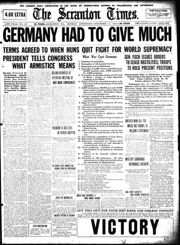 End of World War I