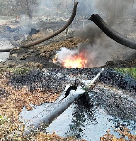 Destrucción de oleoductos petroleros, Colombia.