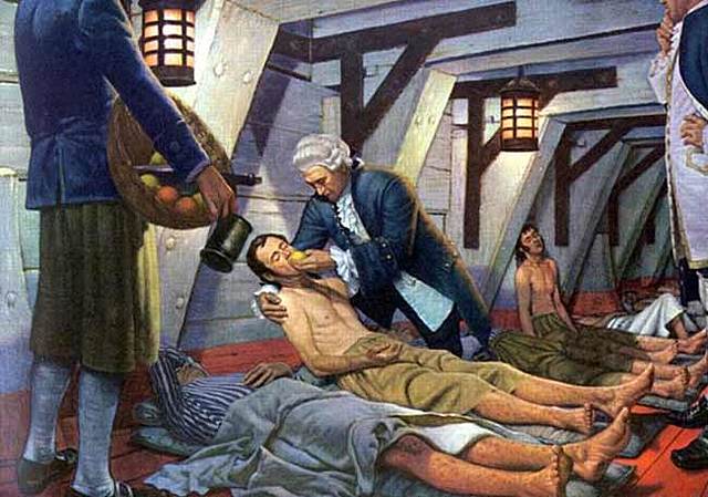 Primer ensayo clínico del escorbuto