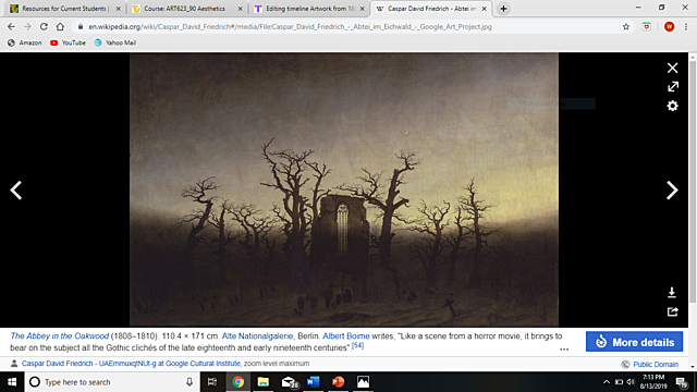 The Abbey in the Oakwood by Caspar Friedrich, 1810