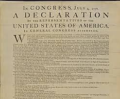 Declaracion de Independencia de America 1776 d. de c.