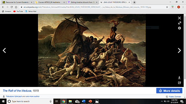 The Raft of the Medusa by Theodore Gericault, 1819