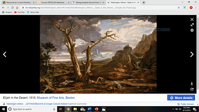 Elijah in the Desert by Washington Allston, 1818