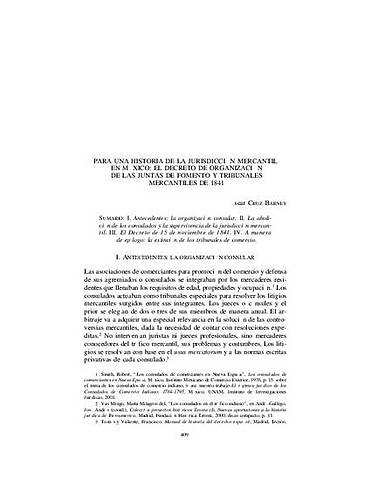 Decreto  de organización de las juntas de fomento y tribunales mercantiles