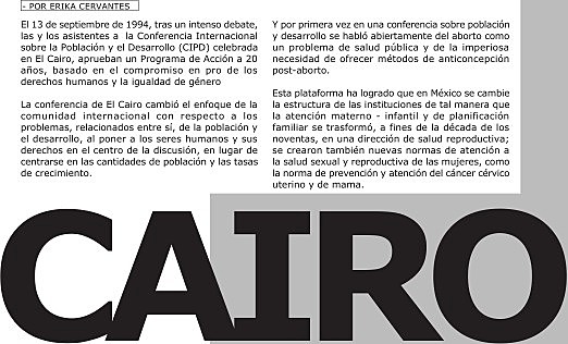 Conferencia Internacional sobre la Población y el Desarrollo.1994