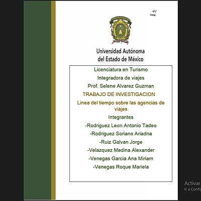 Timeline: Agencias de viajes.