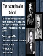 LOS INSTITUCIONALISTAS 1958-1967