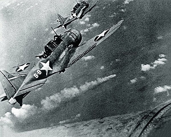 USA defeat Japan in the battle of Midway.