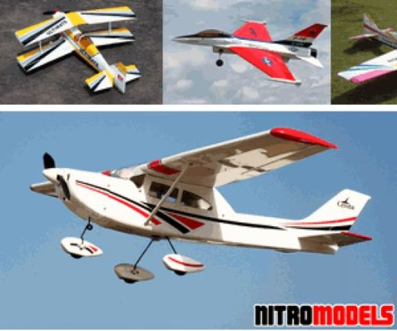 First successful flying model propelled by an internal combustion engine