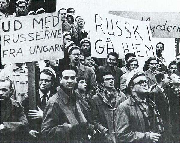 Ungarske flygtninge kommer til Danmark.