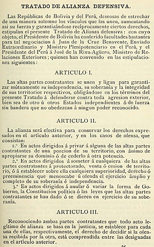 Pacto secreto entre Perú y Bolivia