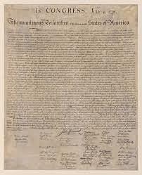 Proclamation of the Declaration of Independence of the United States
