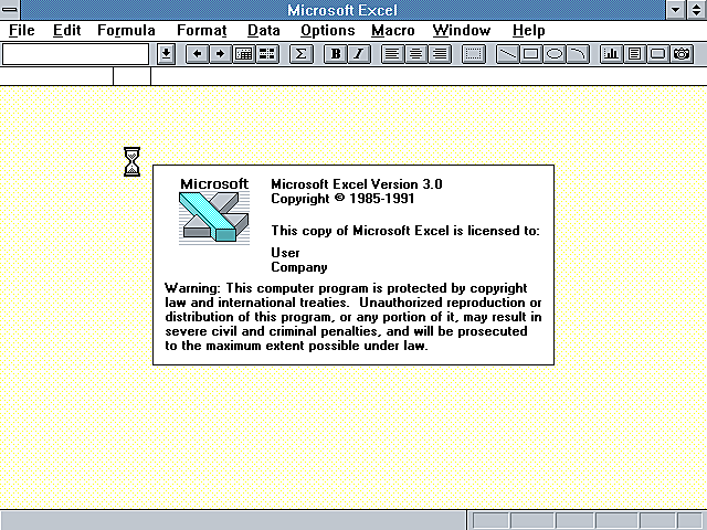Microsoft Excel 3.0