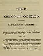 Proyecto de Código de Comercio.