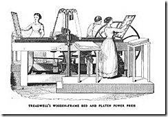Primer periódico impreso con una maqina de vapor
