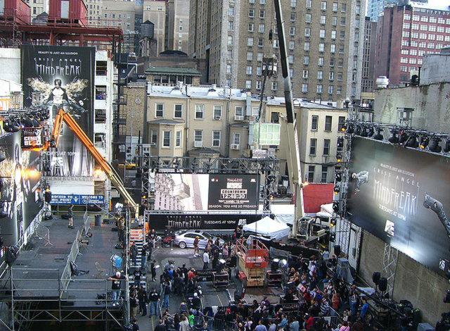 Cement Box Stunt at Times Square
