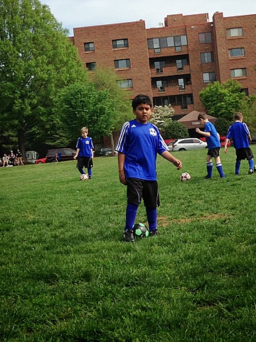 I started playing soccer- personal