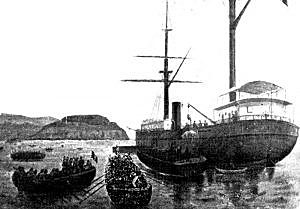 El Huascar captura el vapor del Rímac