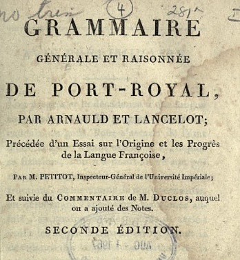 Port-Royal Grammar