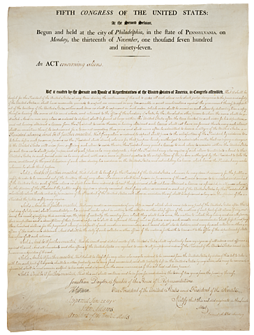 The Alien and Sedition Acts