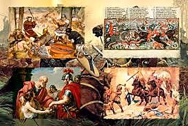 La invasión de la península por los pueblos germanos procedentes del norte de Europa