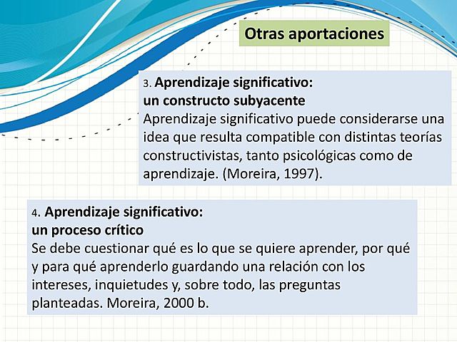 APRENDIZAJE SIGNIFICATIVO: UN CONSTRUCTO SUBYACENTE.