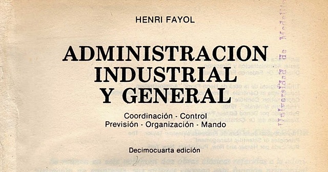 Se publico la obra “Administración industrial y gerencial”.