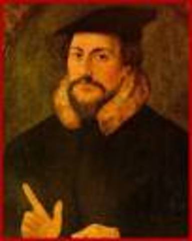 john calvin moves to the city of geneva and establishes a theocracy